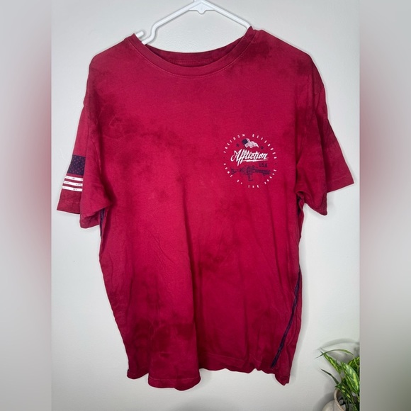 Vintage Affliction Freedom Defender Red Tee - Picture 2 of 4